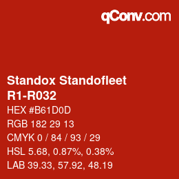 Código de color: Standox Standofleet - R1-R032 | qconv.com