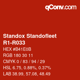 Color code: Standox Standofleet - R1-R033 | qconv.com