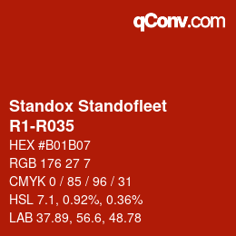 Código de color: Standox Standofleet - R1-R035 | qconv.com