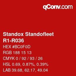 Farbcode: Standox Standofleet - R1-R036 | qconv.com