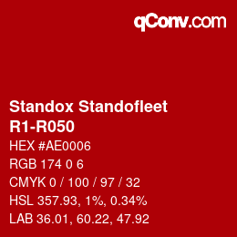 Color code: Standox Standofleet - R1-R050 | qconv.com