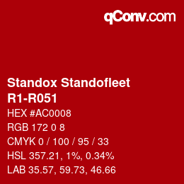 Color code: Standox Standofleet - R1-R051 | qconv.com