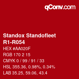 Color code: Standox Standofleet - R1-R054 | qconv.com