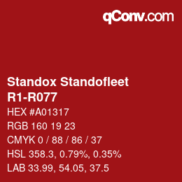颜色代码: Standox Standofleet - R1-R077 | qconv.com