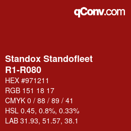 Farbcode: Standox Standofleet - R1-R080 | qconv.com