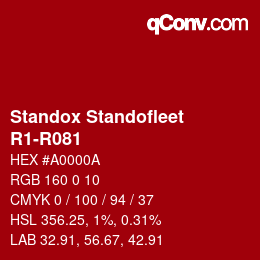 Color code: Standox Standofleet - R1-R081 | qconv.com