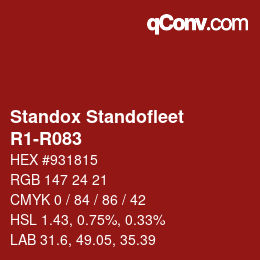 Color code: Standox Standofleet - R1-R083 | qconv.com