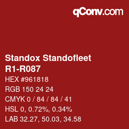 Farbcode: Standox Standofleet - R1-R087 | qconv.com
