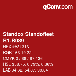 Color code: Standox Standofleet - R1-R089 | qconv.com