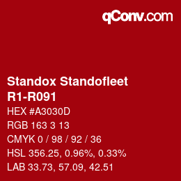 Color code: Standox Standofleet - R1-R091 | qconv.com