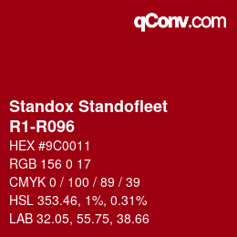 Color code: Standox Standofleet - R1-R096 | qconv.com