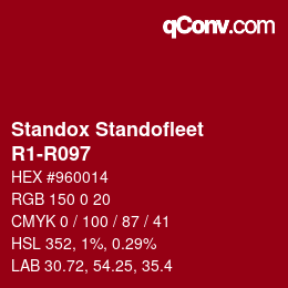 Código de color: Standox Standofleet - R1-R097 | qconv.com