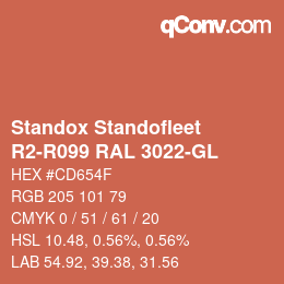 Color code: Standox Standofleet - R2-R099 RAL 3022-GL | qconv.com
