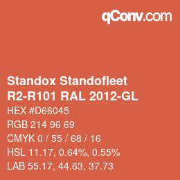 Código de color: Standox Standofleet - R2-R101 RAL 2012-GL | qconv.com