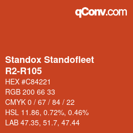 Color code: Standox Standofleet - R2-R105 | qconv.com