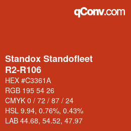 Color code: Standox Standofleet - R2-R106 | qconv.com