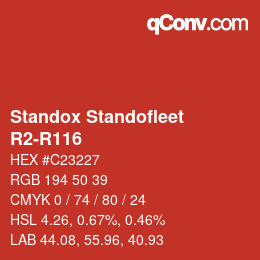Farbcode: Standox Standofleet - R2-R116 | qconv.com