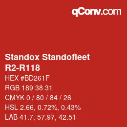 Color code: Standox Standofleet - R2-R118 | qconv.com