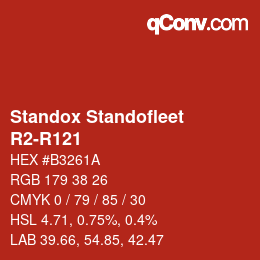 カラーコード: Standox Standofleet - R2-R121 | qconv.com