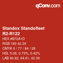 Código de color: Standox Standofleet - R2-R122 | qconv.com