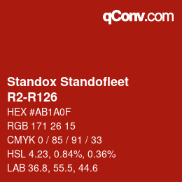 Color code: Standox Standofleet - R2-R126 | qconv.com