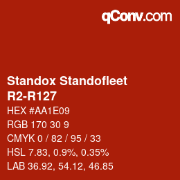 Color code: Standox Standofleet - R2-R127 | qconv.com