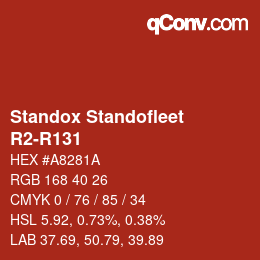 Color code: Standox Standofleet - R2-R131 | qconv.com