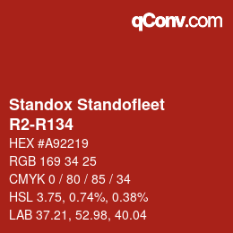 Color code: Standox Standofleet - R2-R134 | qconv.com