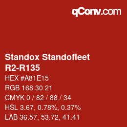 Código de color: Standox Standofleet - R2-R135 | qconv.com