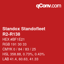 Farbcode: Standox Standofleet - R2-R138 | qconv.com