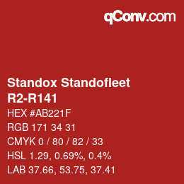 Color code: Standox Standofleet - R2-R141 | qconv.com
