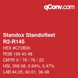 Código de color: Standox Standofleet - R2-R145 | qconv.com