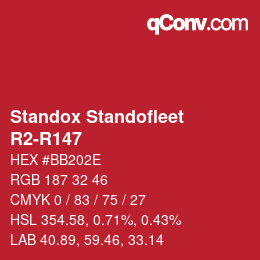 Color code: Standox Standofleet - R2-R147 | qconv.com