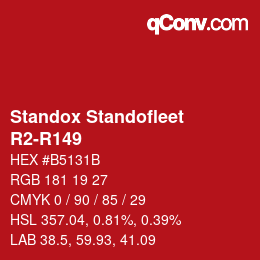 Color code: Standox Standofleet - R2-R149 | qconv.com