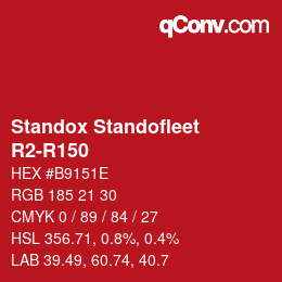Color code: Standox Standofleet - R2-R150 | qconv.com