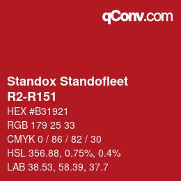 Color code: Standox Standofleet - R2-R151 | qconv.com