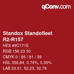 Color code: Standox Standofleet - R2-R157 | qconv.com