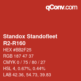 Color code: Standox Standofleet - R2-R160 | qconv.com