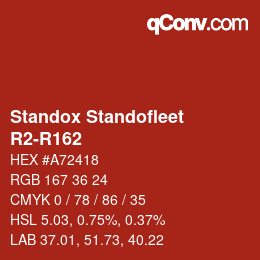 Color code: Standox Standofleet - R2-R162 | qconv.com