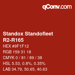 Código de color: Standox Standofleet - R2-R165 | qconv.com