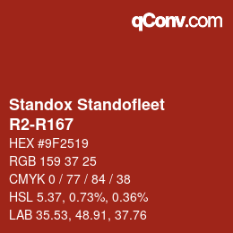 Color code: Standox Standofleet - R2-R167 | qconv.com
