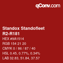 Color code: Standox Standofleet - R2-R181 | qconv.com