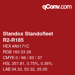 Color code: Standox Standofleet - R2-R185 | qconv.com