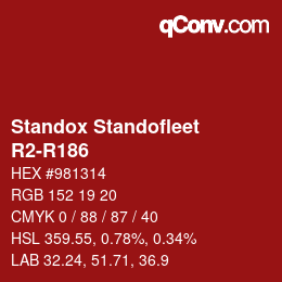 Color code: Standox Standofleet - R2-R186 | qconv.com