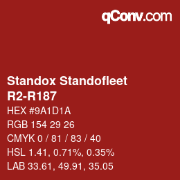 Código de color: Standox Standofleet - R2-R187 | qconv.com