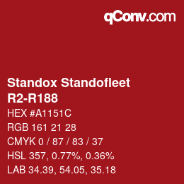 Color code: Standox Standofleet - R2-R188 | qconv.com