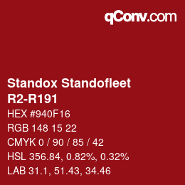 Código de color: Standox Standofleet - R2-R191 | qconv.com