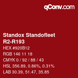 Color code: Standox Standofleet - R2-R193 | qconv.com