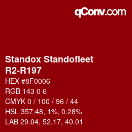 Color code: Standox Standofleet - R2-R197 | qconv.com