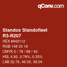 Código de color: Standox Standofleet - R3-R207 | qconv.com